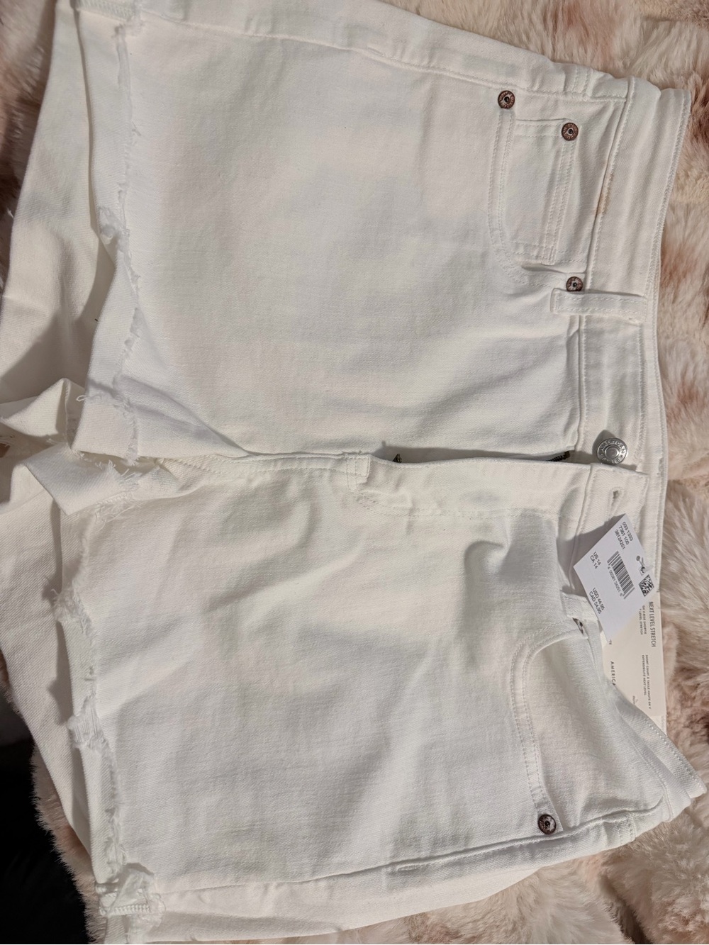 American Eagle Outfitters White Denim Shorts Next Level Stretch